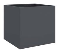 vidaXL Jardinera, Macetero para Plantas Flores Hierbas, Soporte para Macetas, Arriate Elevado para Jardín Patio Terraza Balcón, Acero Gris Antracita