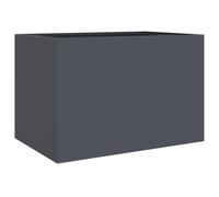 vidaXL Jardinera, Macetero para Plantas Flores Hierbas, Soporte para Macetas, Arriate Elevado para Jardín Patio Terraza Balcón, Acero Gris Antracita