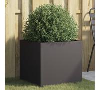 vidaXL Jardinera, Macetero para Plantas Flores Hierbas, Soporte para Macetas, Arriate Elevado para Jardín Patio Terraza Balcón, Acero Negro