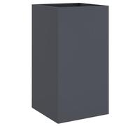vidaXL Jardinera, Macetero para Plantas Flores Hierbas, Soporte para Macetas, Arriate Elevado para Jardín Patio Terraza Balcón, Acero Gris Antracita
