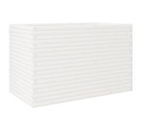 vidaXL Jardinera Madera Maciza de Pino Blanco 110x60x68,5 cm, Jardinera de Exterior, Jardinera para Flores, macetero para Tomates, Jardinera de Patio