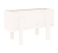 vidaXL Jardinera Madera Maciza de Pino Blanco 62x30x38 cm