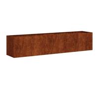 vidaXL Jardinera oxidada 200x40x40 cm Acero corten, macetero, Soporte para Plantas, lecho Elevado, Soporte para jardineras, Bandeja para Plantas