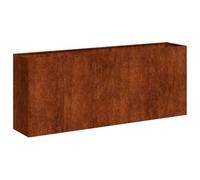 vidaXL Jardinera oxidada 200x40x80 cm Acero corten, macetero, Soporte para Plantas, lecho Elevado, Soporte para jardineras, Bandeja para Plantas