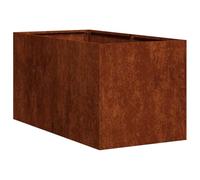vidaXL Jardinera oxidada 40x80x40 cm Acero corten, macetero, Soporte para Plantas, lecho Elevado, Soporte para jardineras, Bandeja para Plantas