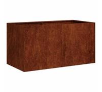 vidaXL Jardinera oxidada 80x40x40 cm Acero corten, macetero, Soporte para Plantas, lecho Elevado, Soporte para jardineras, Bandeja para Plantas