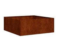 vidaXL Jardinera oxidada Acero corten 80x80x30 cm, macetero, Soporte para Plantas, lecho Elevado, Soporte para jardineras, Bandeja para Plantas