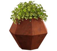 vidaXL Jardinera Oxidado 75 x 75 x 60 cm Acero autopatinable, Jardín y Terraza, Macetero Resistente, Recipiente Rectangular para Hierbas, Decoración Verde, Caja
