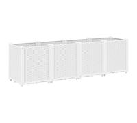 vidaXL Jardinera PP Blanco 160x40x53 cm
