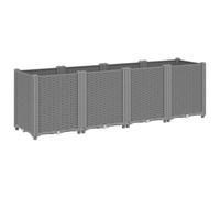 vidaXL Jardinera PP Gris Claro 160x40x53 cm