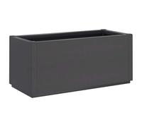 vidaXL Jardinera, Maceta para Verduras Flores Plantas Trepadoras, Macetero de Hierbas, Arriate para Jardín Patio Balcón Terraza, PP Gris Oscuro