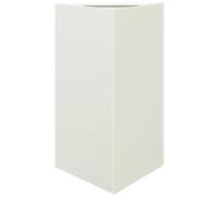 vidaXL Jardinera Triangular Acero Blanco 50x43x75 cm, macetero, Jardinera de Exterior, Jardinera de jardín, maceteros, Jardinera de Patio