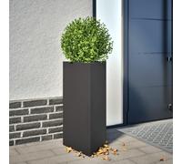vidaXL Jardinera Triangular Acero Negro 40x34,5x75 cm, macetero, Jardinera de Exterior, Jardinera de jardín, maceteros, Jardinera de Patio