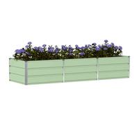 vidaXL Jardinera Verde 240 x 80 x 45 cm Acero, Maceta Moderna y Resistente para jardín y terraza, Ideal para Interior, Exterior, decoración y Plantas
