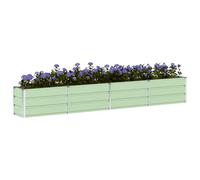 vidaXL Jardinera Verde 320 x 40 x 45 cm Acero, Jardín y terraza, Moderno, Materiales duraderos y ecológicos para Muebles y decoración Exterior, diseño Elegante y Funcional