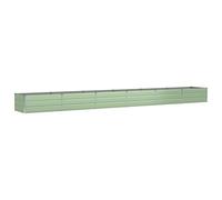 vidaXL Jardinera Verde 600 x 80 x 45 cm Acero, Diseño de Jardín y Terraza, Moderno, Durable, Soluciones Ecológicas, Mejora tu Vida al Aire Libre con Espacios Funcionales, Ideas Creativas