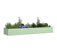 vidaXL Jardinera Verde Pastel 385 x 100 x 45 cm Acero Galvanizado, Macetas para jardín y terraza, Recipiente metálico Industrial, Resistente al Clima, Maceta Moderna y Firme