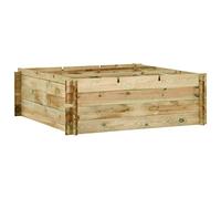 vidaXL Jardinera Verduras Madera Pino 120x120x40 cm Plantador Sembradora