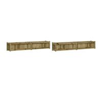 vidaXL Jardineras de Exterior 2 Unidades Madera impregnada de Pino