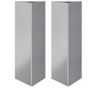 vidaXL Jardineras Triangulares 2 uds Acero galvanizado 30x26x75 cm, macetero, Jardinera de Exterior, Jardinera de jardín, maceteros