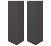 vidaXL Jardineras Triangulares 2 uds Acero Negro 30x26x75 cm, macetero, Jardinera de Exterior, Jardinera de jardín, maceteros, Jardinera de Patio