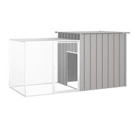 vidaXL Jaula de Conejos Acero galvanizado Gris 200x91x100 cm