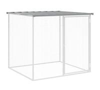 vidaXL Jaula gallinas y toldo acero galvanizado gris claro 103x98x90cm