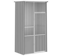 vidaXL Jaula de pájaros Acero galvanizado Gris 115x78x200 cm