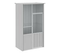 vidaXL Jaula de Pájaros, Pajarera con Pestillo, Casa para Loros Pinzones Palomas Periquitos, Jaula de Exterior, Acero Galvanizado Gris