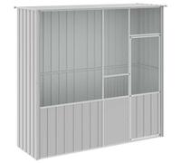 vidaXL Jaula de pájaros Acero galvanizado Gris 215x78x200 cm