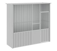 Vidaxl jaula de pájaros acero galvanizado gris 215x78x200 cm