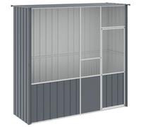 vidaXL Jaula de Pájaros, Pajarera con Pestillo, Casa para Loros Pinzones Palomas Periquitos, Jaula de Exterior, Acero Galvanizado Gris Antracita