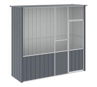 vidaXL Jaula de Pájaros, Pajarera con Pestillo, Casa para Loros Pinzones Palomas Periquitos, Jaula de Exterior, Acero Galvanizado Gris Antracita