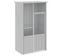vidaXL Jaula de Pájaros, Pajarera con Pestillo, Casa para Loros Pinzones Palomas Periquitos, Jaula de Exterior, Acero Galvanizado Gris