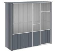 vidaXL Jaula de Pájaros, Pajarera con Pestillo, Casa para Loros Pinzones Palomas Periquitos, Jaula de Exterior, Acero Galvanizado Gris Antracita