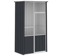 vidaXL Jaula de Pájaros, Pajarera con Pestillo, Casa para Loros Pinzones Palomas Periquitos, Jaula de Exterior, Acero Galvanizado Gris Antracita