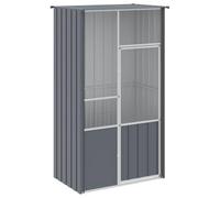 vidaXL Jaula de Pájaros, Pajarera con Pestillo, Casa para Loros Pinzones Palomas Periquitos, Jaula de Exterior, Acero Galvanizado Gris Antracita