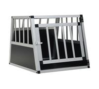 vidaXL Jaula Perros Metálica Portátil Transportín Aluminio Animales Mascotas