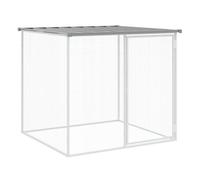 vidaXL Jaula gallinas y toldo acero galvanizado gris claro 103x98x90cm