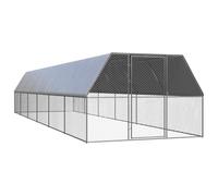 vidaXL Jaula gallinero de acero galvanizado 3x8x2 m
