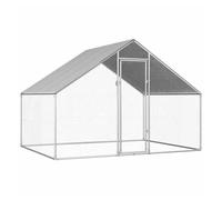 Vidaxl jaula gallinero de exterior de acero galvanizado 2,75x2x1,92 m