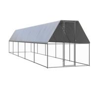 Vidaxl jaula gallinero de exterior de acero galvanizado 2x10x2 m