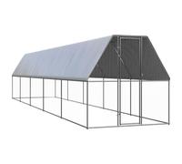 vidaXL Jaula gallinero de Exterior de Acero galvanizado 2x10x2 m
