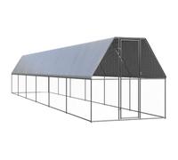vidaXL Jaula gallinero de Exterior de Acero galvanizado 2x12x2 m
