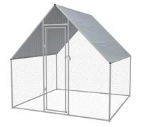 vidaXL Jaula gallinero de Exterior de Acero galvanizado 2x2x1,92 m