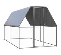 vidaXL Jaula gallinero de Exterior de Acero galvanizado 2x4x2 m