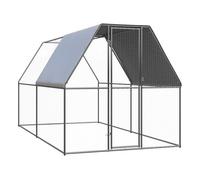 vidaXL Gallinero exterior de acero galvanizado 2 x 4 x 2 m
