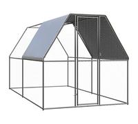vidaXL Jaula Gallinero de Exterior de Acero Galvanizado 2x4x2 m Casa Gallinas
