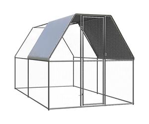vidaXL Jaula Gallinero de Exterior de Acero Galvanizado 2x4x2 m Casa Gallinas