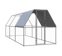 vidaXL Jaula Gallinero de exterior acero galvanizado 2x6x2 m Casa Gallinas